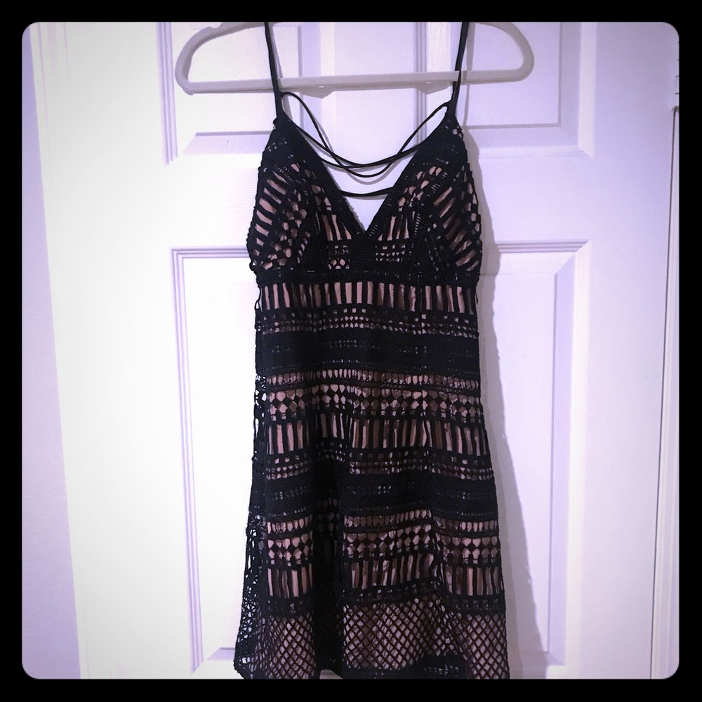 Black lace(crochet) dress!